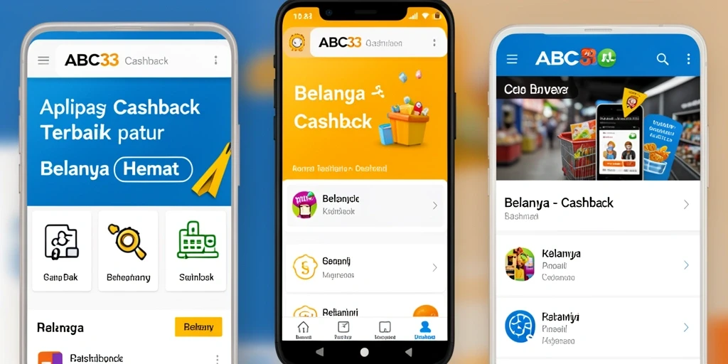 Antarmuka ABC33 menampilkan penawaran cashback yang menarik dan mudah dipahami.