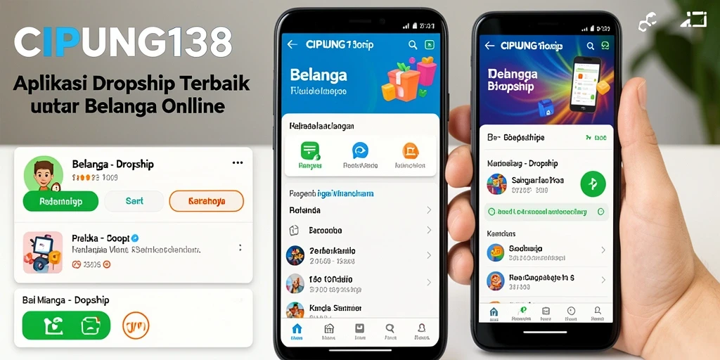 Antarmuka aplikasi CIPUNG138 untuk belanja Dropship yang intuitif dan menarik.