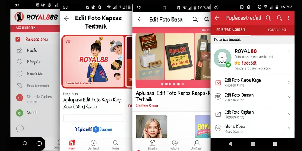 Tampilan antarmuka aplikasi ROYAL88 yang modern dan menarik.