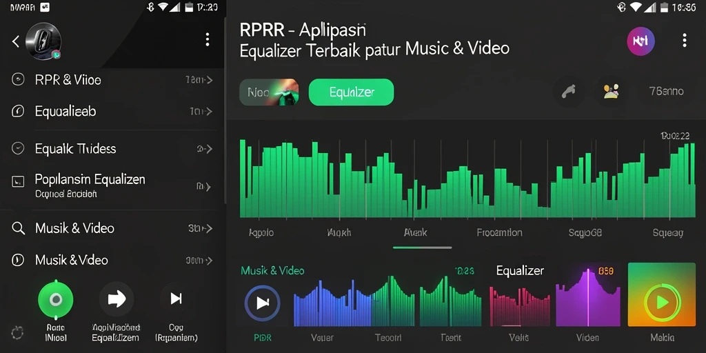 Antarmuka RPRR yang menawan dengan fitur Equalizer yang lengkap.