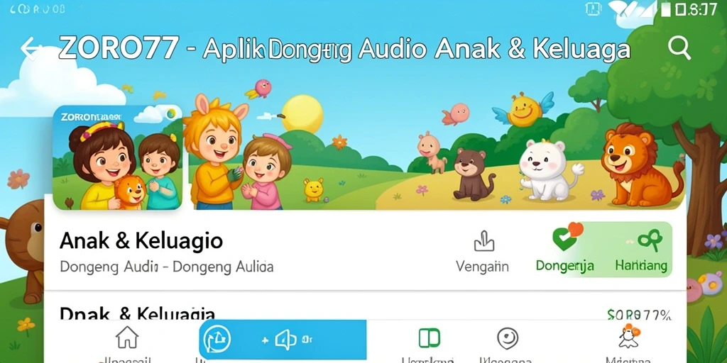 Antarmuka aplikasi ZORO77 yang menarik dan ramah pengguna.